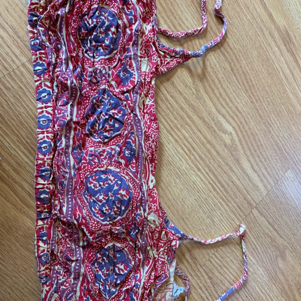 Crop tie back shirt
